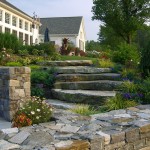 Alford – oversize cascading granite garden steps
